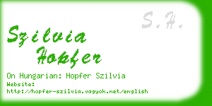 szilvia hopfer business card